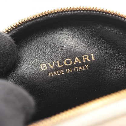 Bvlgari Shoulder Bag Serpenti Cabochon Mini Pochette Ivory Leather — view 4