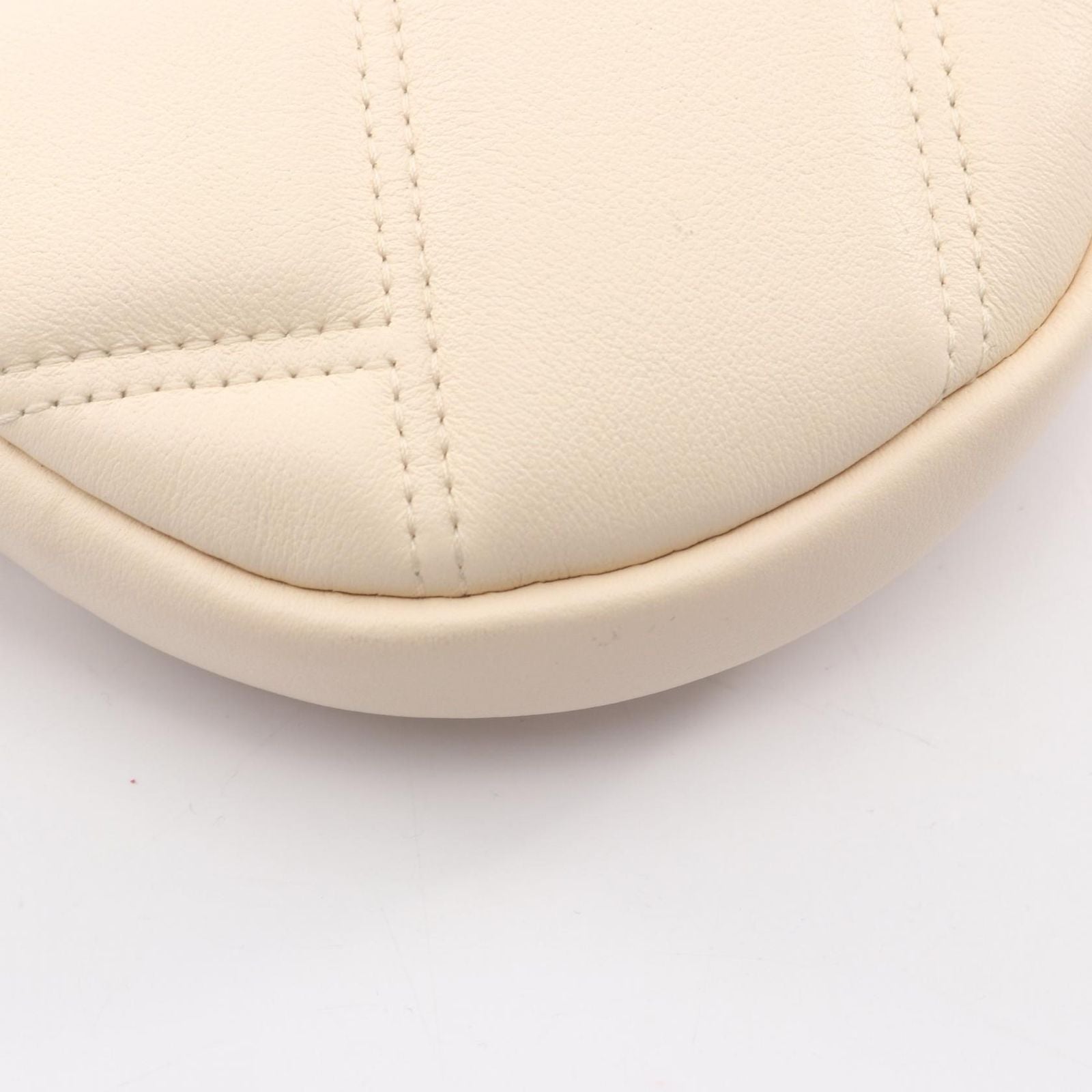 Bvlgari Shoulder Bag Serpenti Cabochon Mini Pochette Ivory Leather — view 5