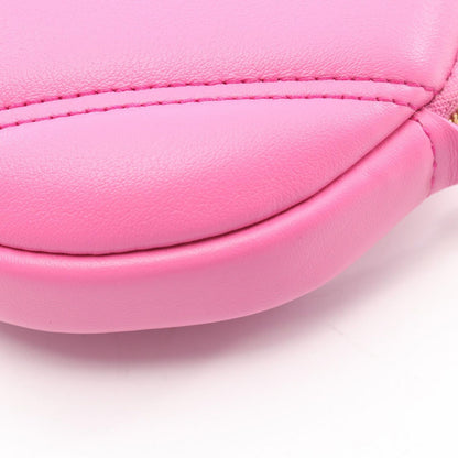 Bvlgari Shoulder Bag Serpenti Cabochon Mini Pochette Pink Leather — view 5
