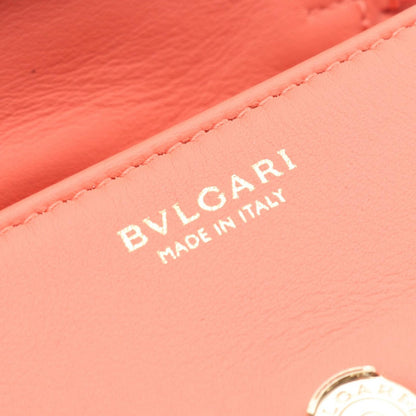 Bvlgari Shoulder Bag Serpenti Cabochon Micro Orange Leather — view 4