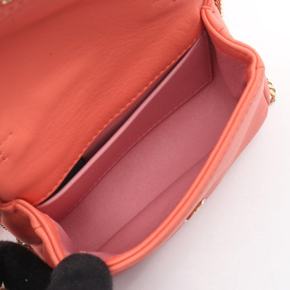 Bvlgari Shoulder Bag Serpenti Cabochon Micro Orange Leather — view 3