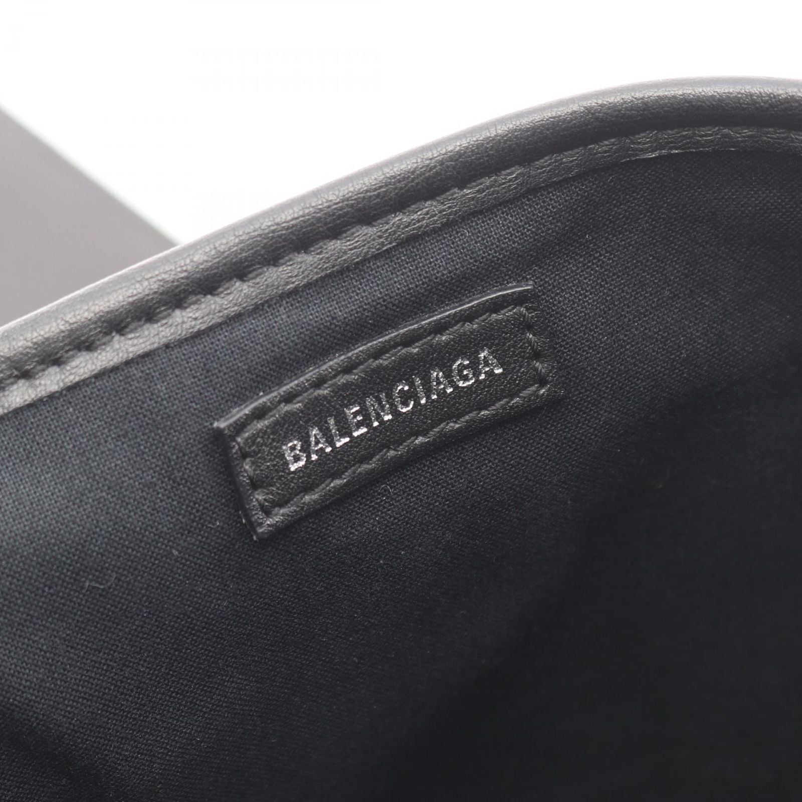 Balenciaga Handbag Navy Cabas XS 2-Way Black Leather — view 4