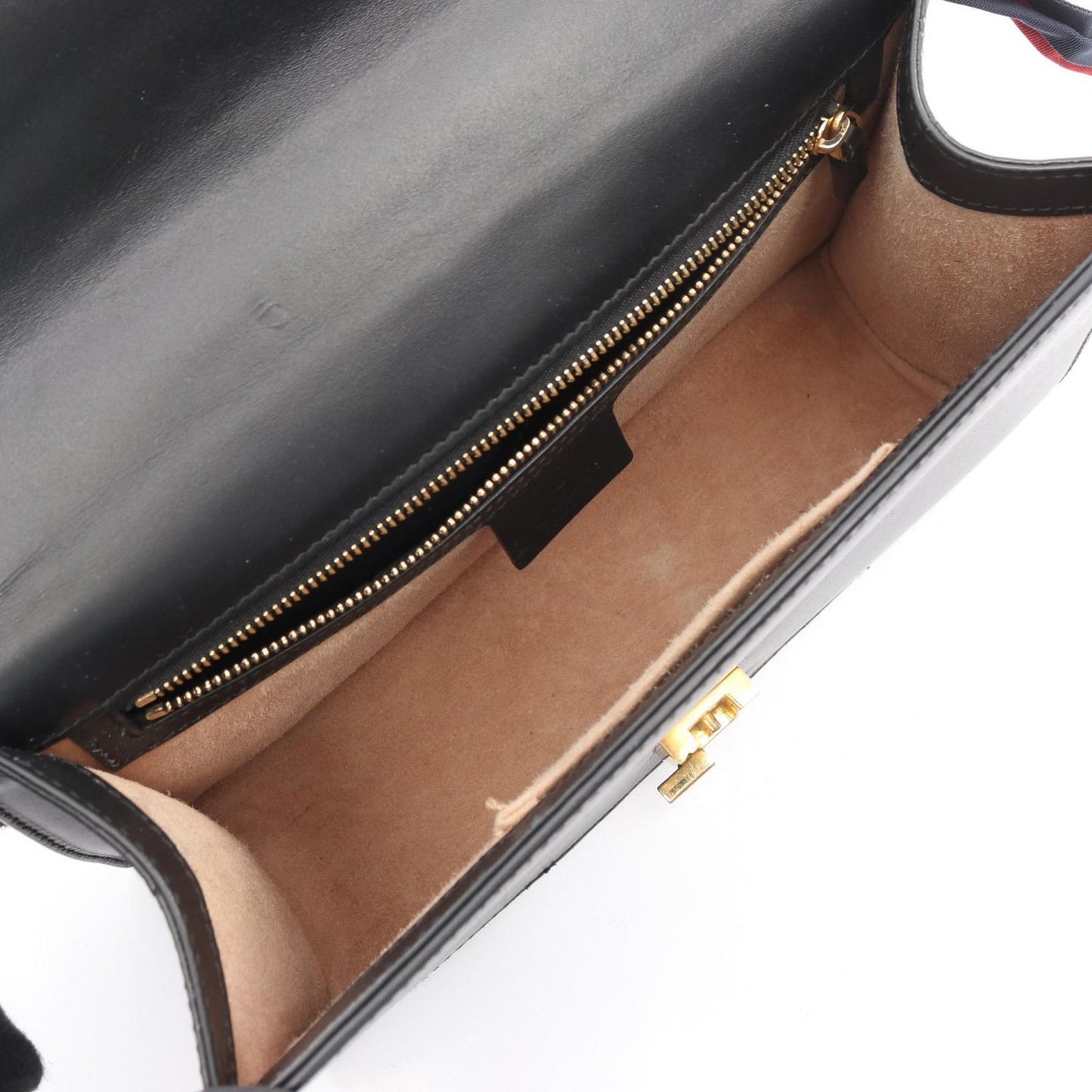 Gucci Shoulder Bag Sylvie Small Webline Black Leather — view 3