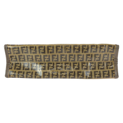 Fendi Zucchino Brown Leather Clutch — view 9