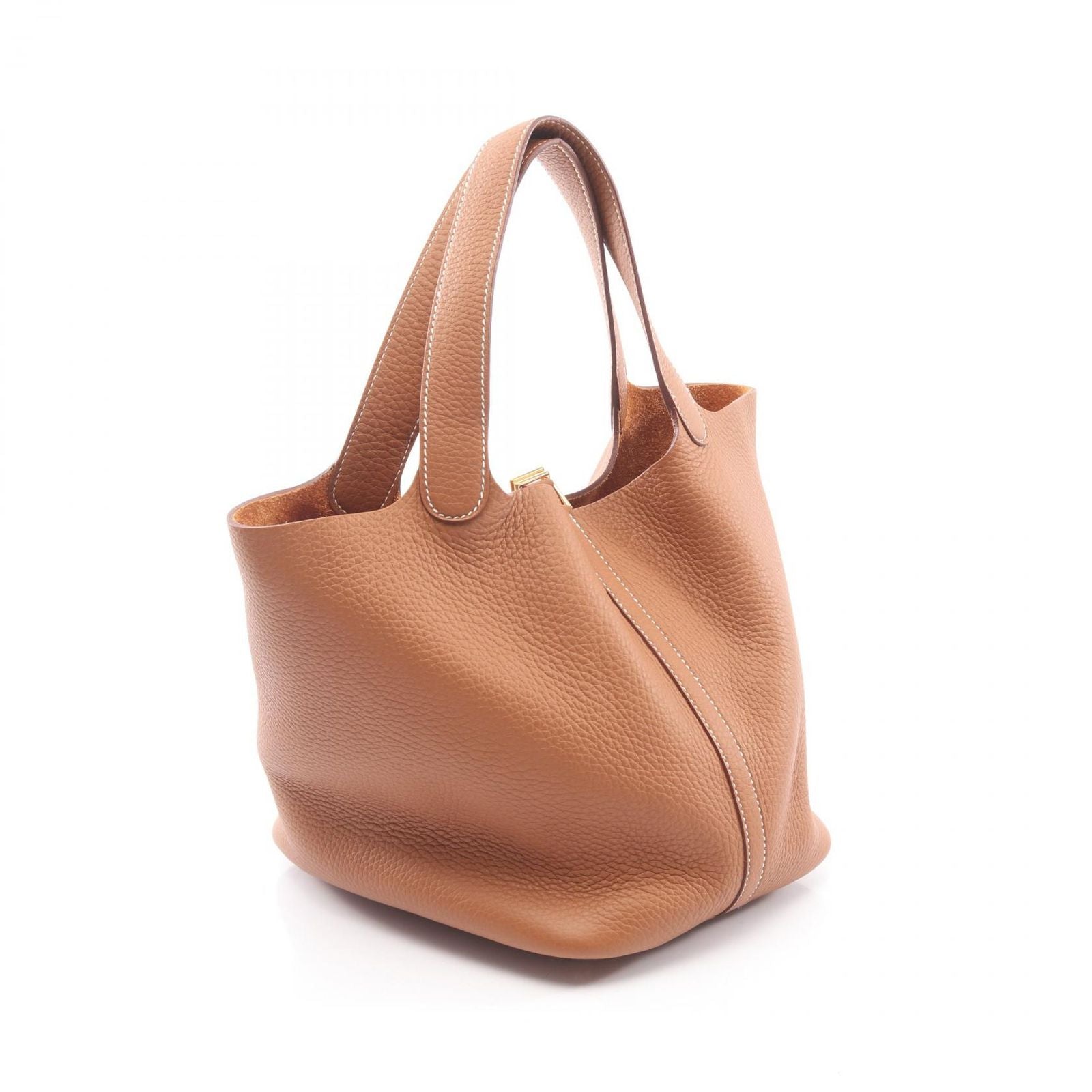 Hermes Handbag Picotin Lock MM Gold Leather — view 2