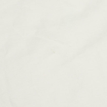 Celine Short Sleeve T-Shirt Logo Print Mesh Trim Leopard Oversize White Cotton — view 9