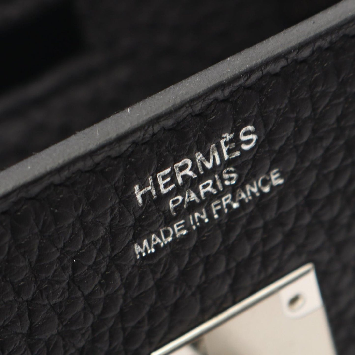 Hermes Handbag Birkin 25 Black Leather — view 4