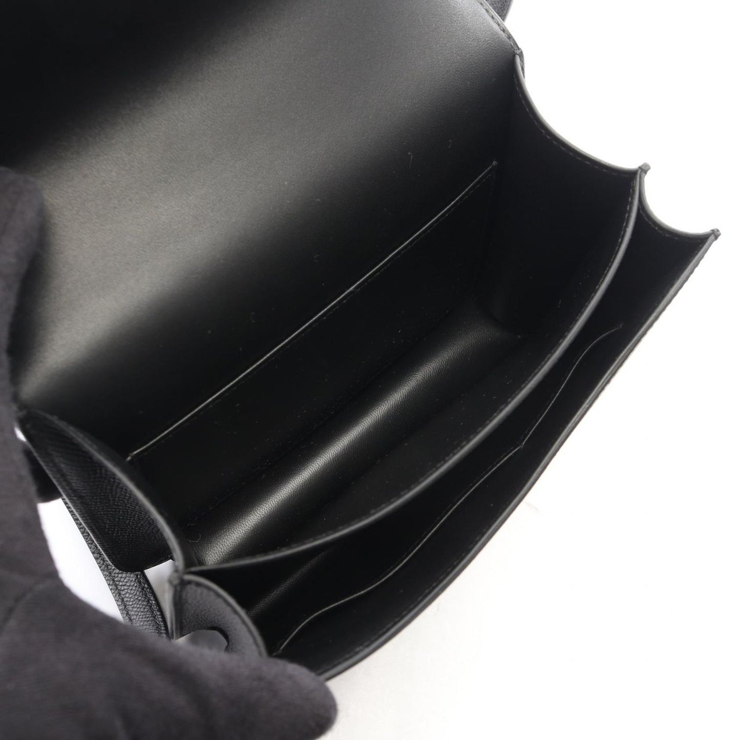 Hermes Shoulder Bag Constance 3 Mini Black Leather Calf — view 3