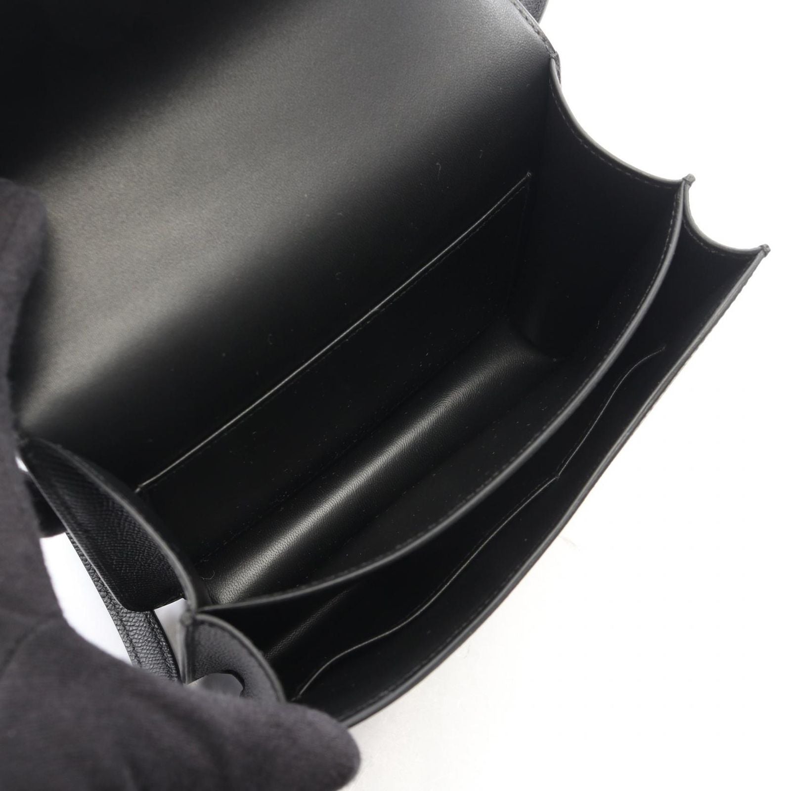 Hermes Shoulder Bag Constance 3 Mini Black Leather Calf — view 3