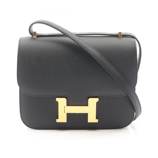 Hermes Shoulder Bag Constance 3 Mini Black Leather Calf