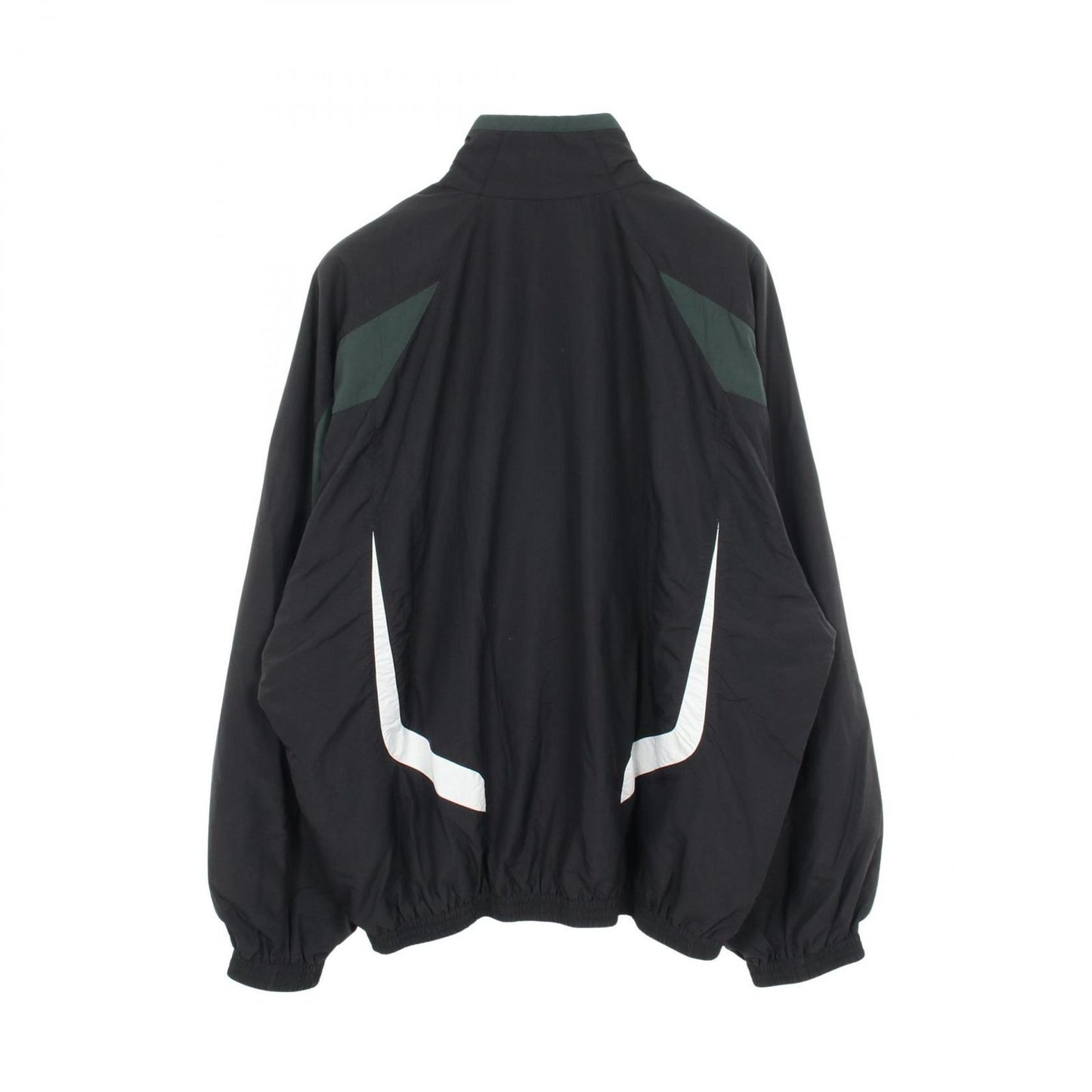 Balenciaga Logo Embroidery Black Nylon Track Jacket — view 2