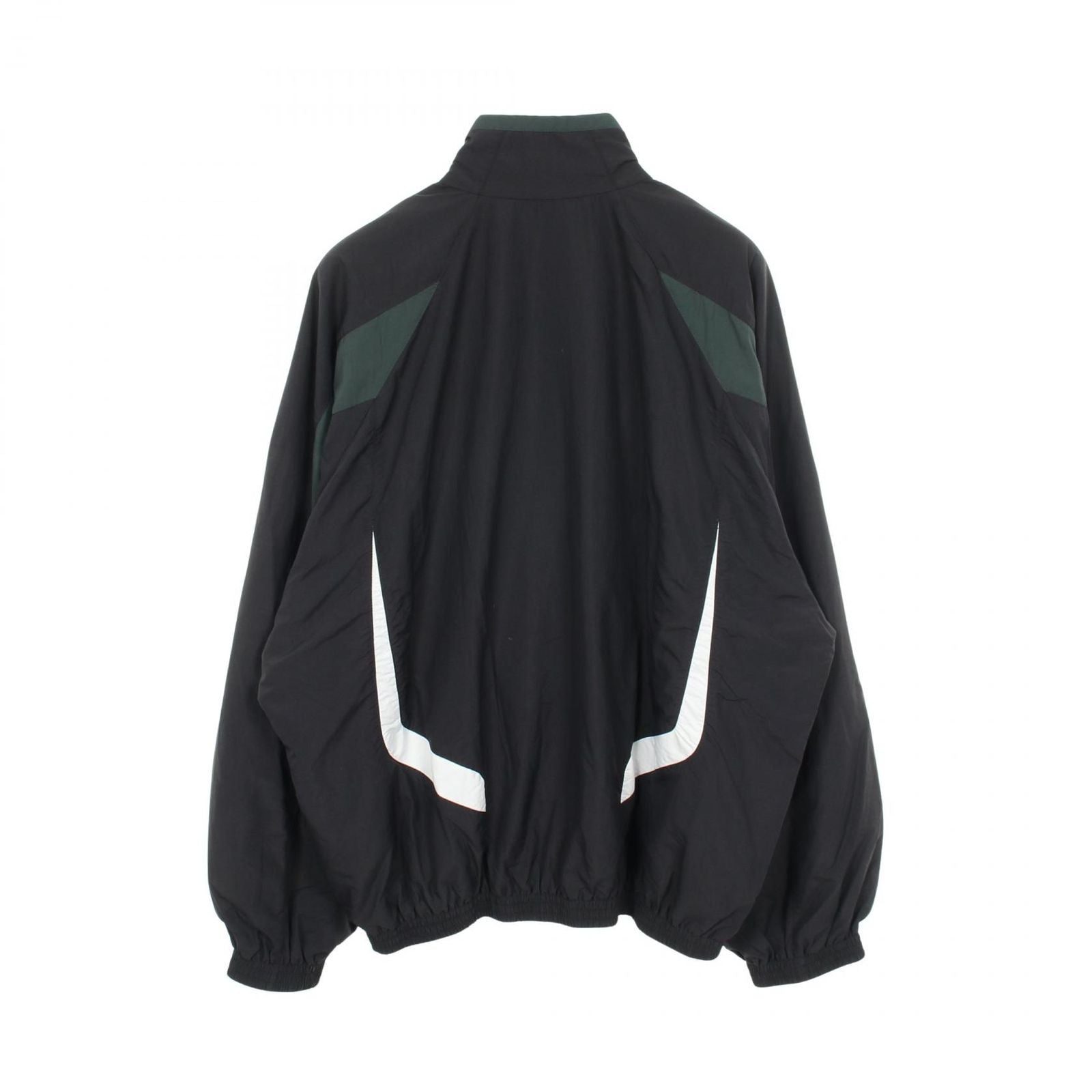 Balenciaga Logo Embroidery Black Nylon Track Jacket — view 2