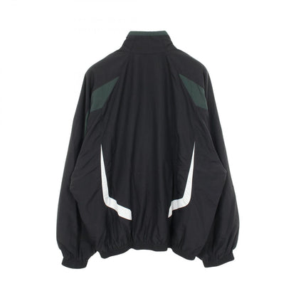 Balenciaga Logo Embroidery Black Nylon Track Jacket — view 2