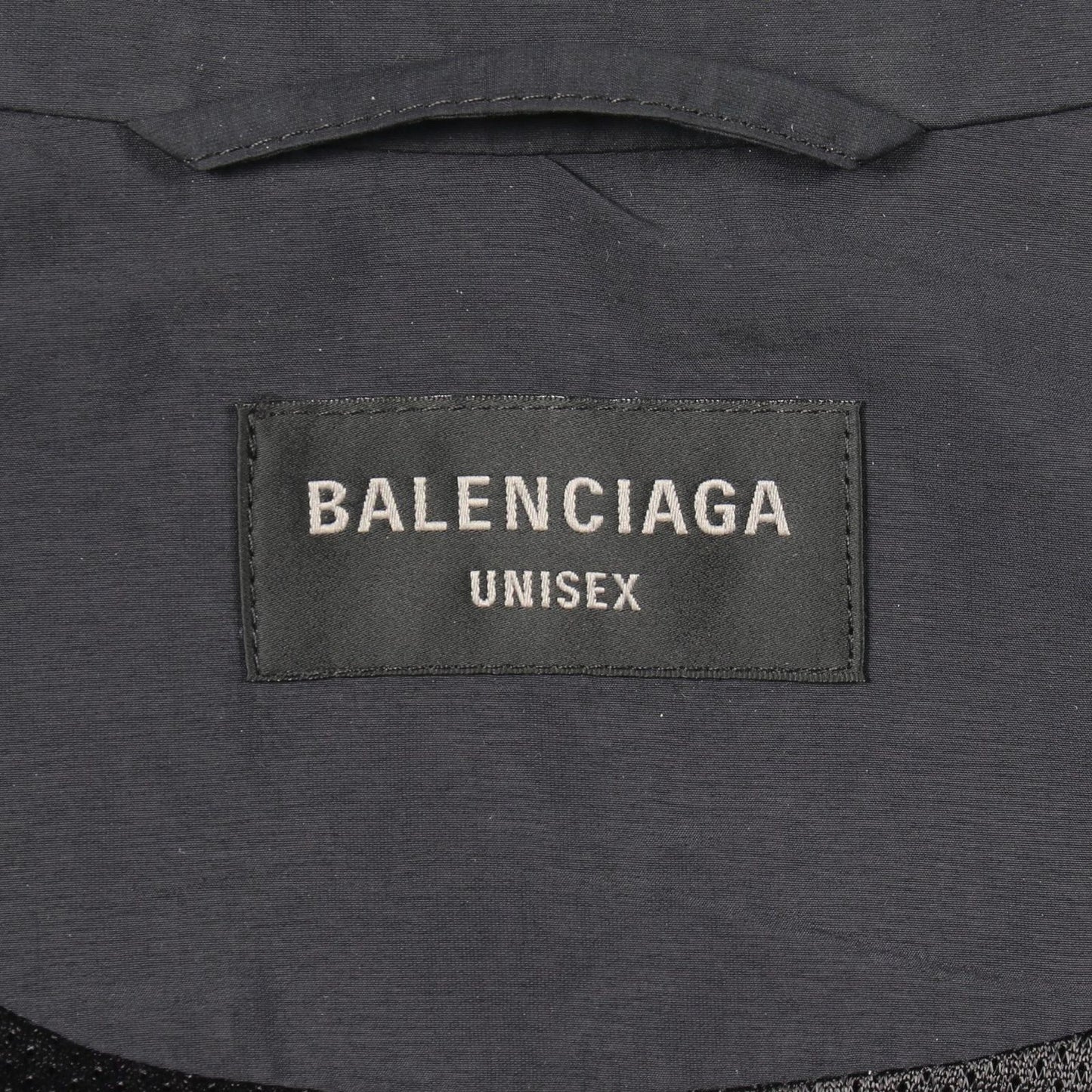 Balenciaga Logo Embroidery Black Nylon Track Jacket — view 3