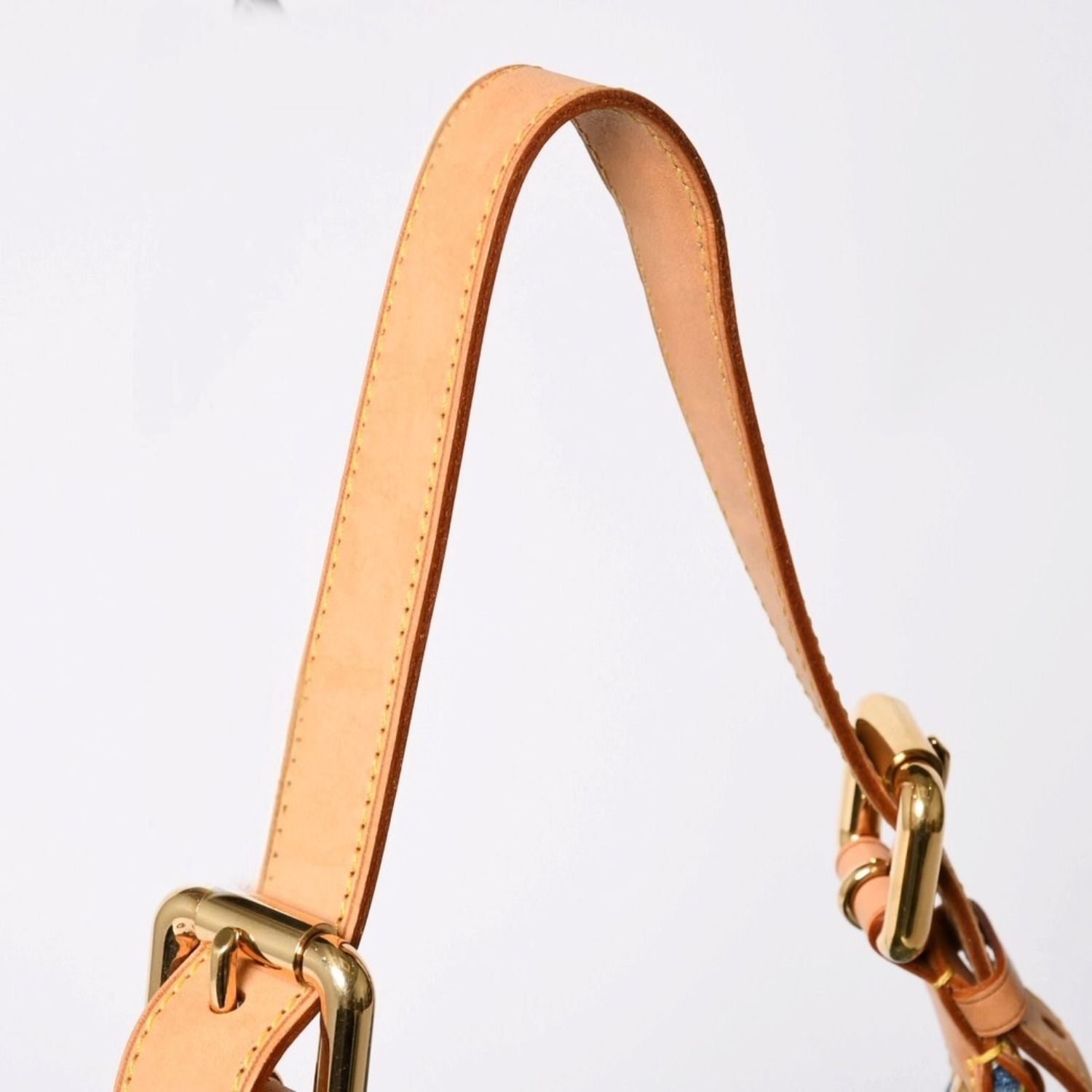 Louis Vuitton Baggy GM Shoulder Bag Monogram Denim Blue Gold — view 5