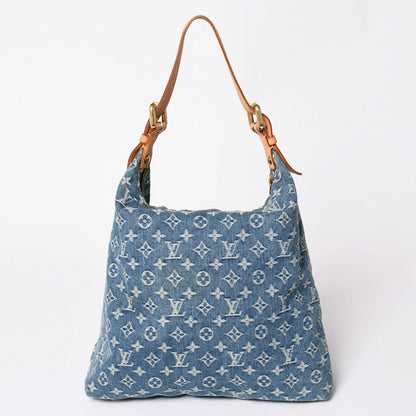 Louis Vuitton Baggy GM Shoulder Bag Monogram Denim Blue Gold — view 2