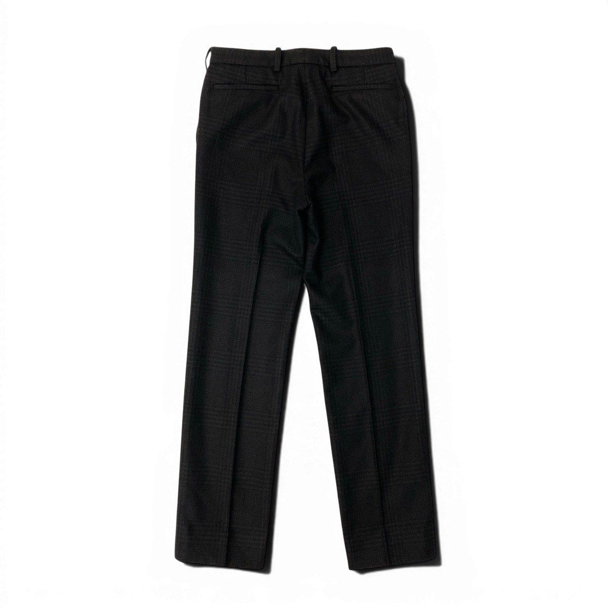 Hermes Trousers Pants Pleated Plaid Pattern 34 Dark Brown Color Wool — view 3