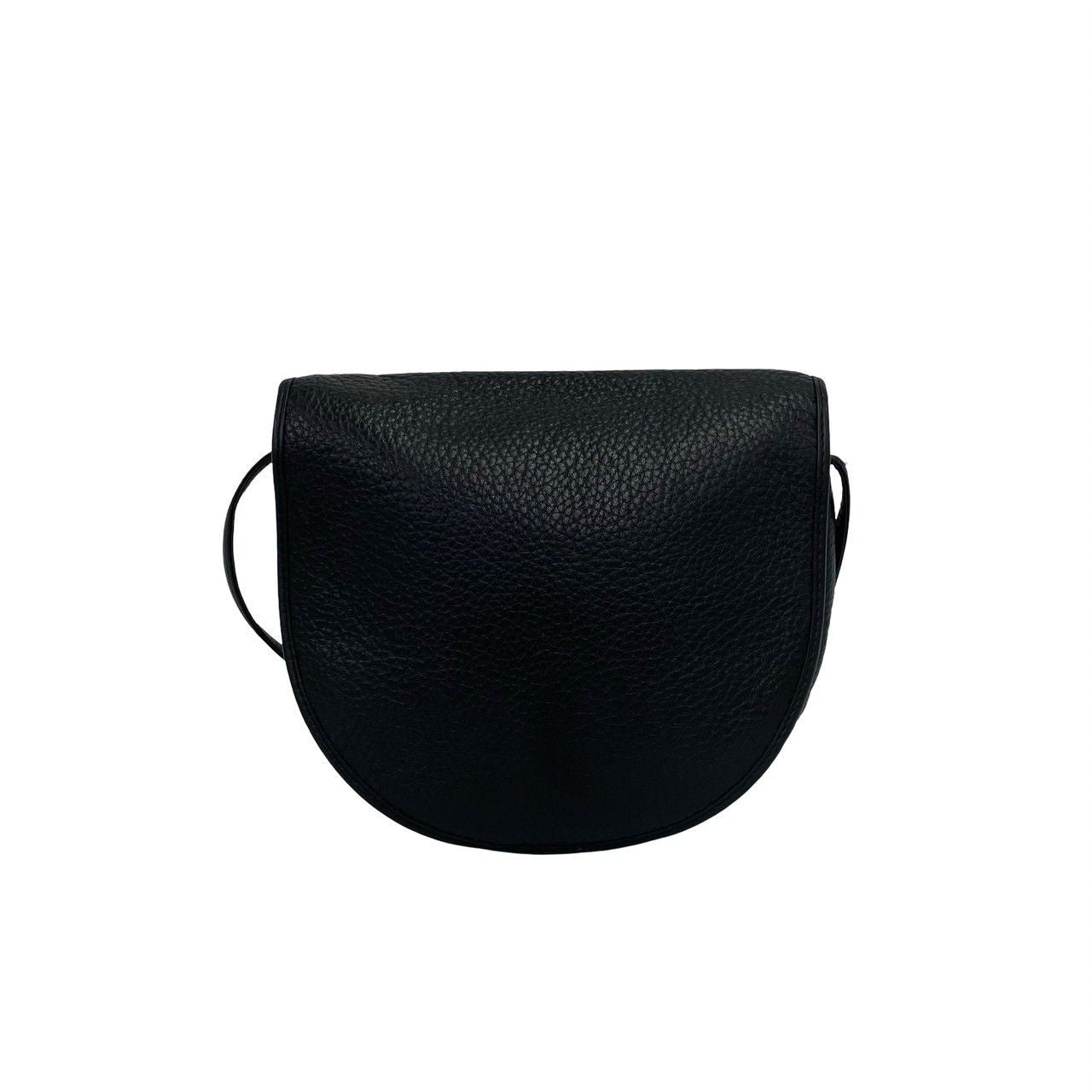 Dior Vintage CD Logo Leather Shoulder Bag Pochette Black — view 3