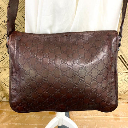 Gucci Messenger Shoulder Bag Guccissima Leather — view 5