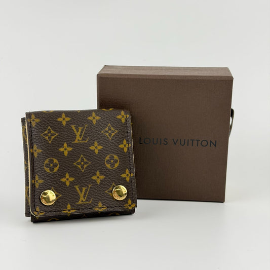 Louis Vuitton Monogram Case Pouch Brown Vintage