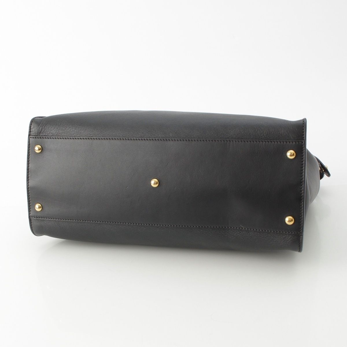 Fendi Peekaboo Leather Large Handbag 2-Way Shoulder Black — view 5