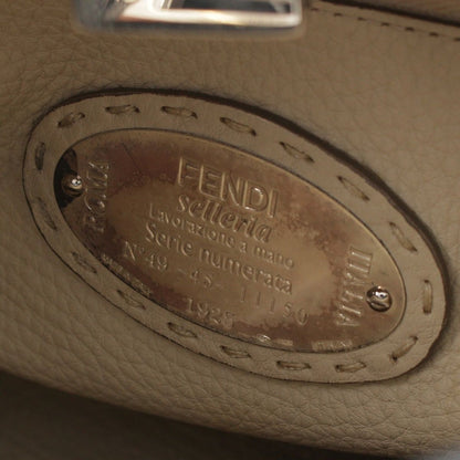 Fendi Peekaboo Selleria Leather Regular Handbag 2-Way Shoulder Gray — view 7