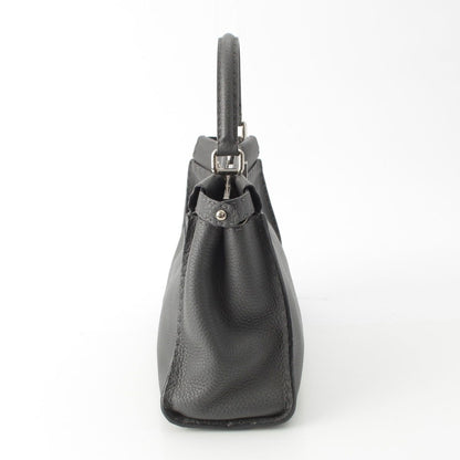 Fendi Peekaboo Selleria Leather Regular Handbag 2-Way Shoulder Gray — view 3