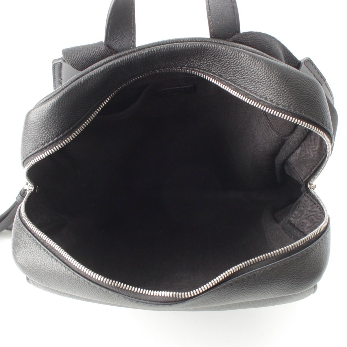 Loewe Military Leather Anagram Silver Backpack Black — view 6