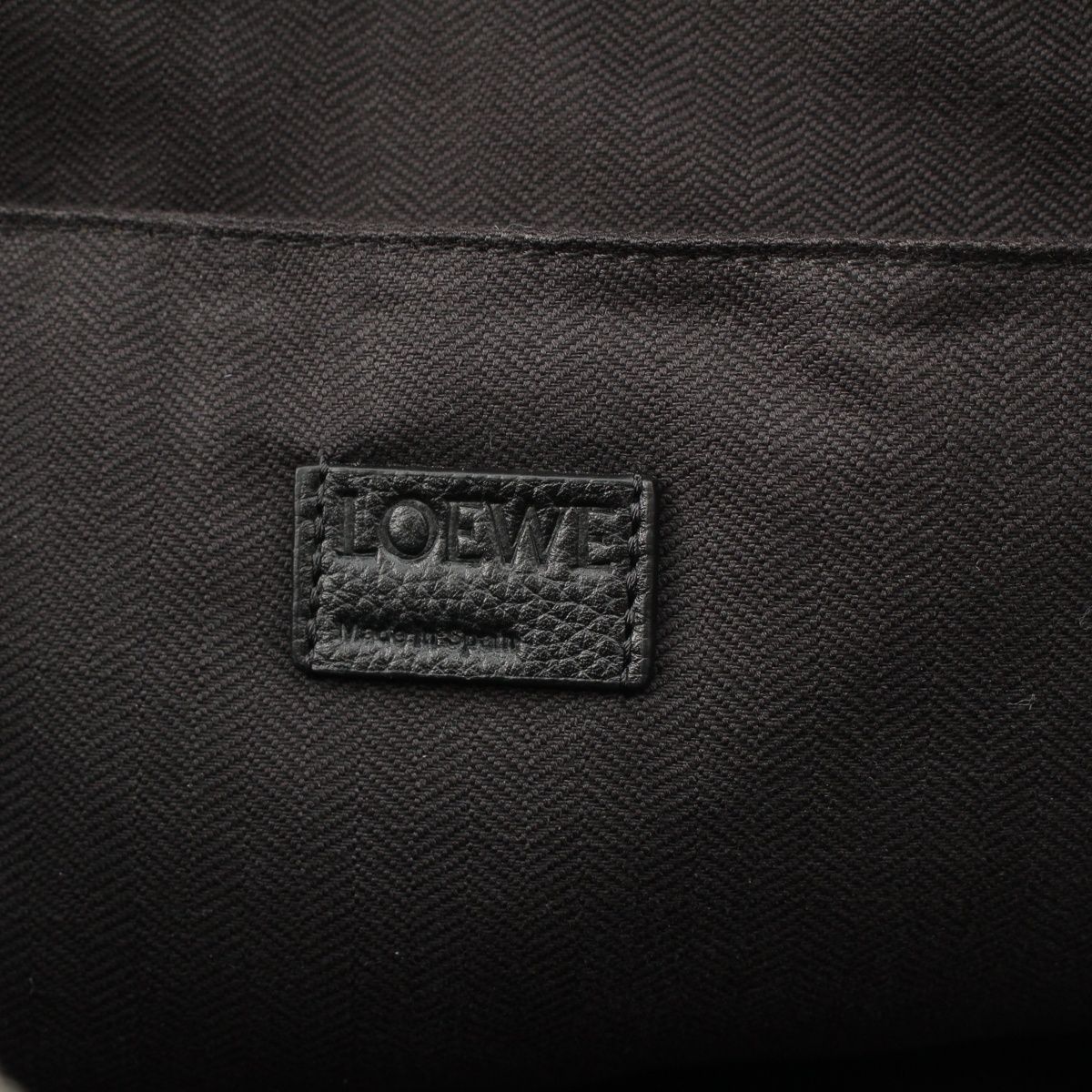 Loewe Military Leather Anagram Silver Backpack Black — view 7