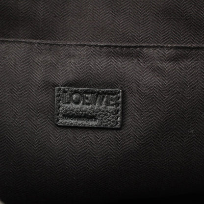 Loewe Military Leather Anagram Silver Backpack Black — view 7