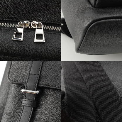 Loewe Military Leather Anagram Silver Backpack Black — view 9