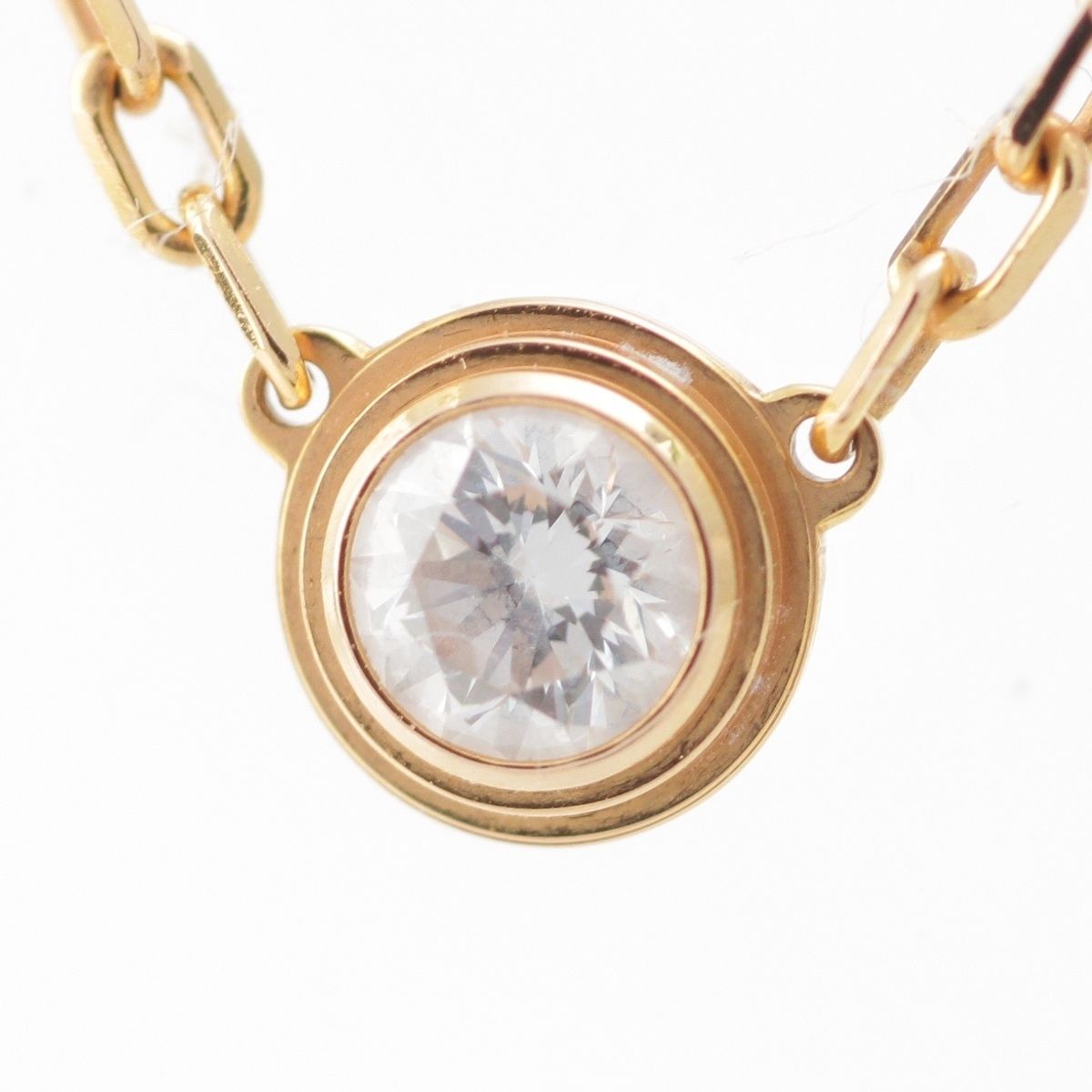 Cartier Damier SM 18k PG Diamond Small Necklace Pink Gold — view 4