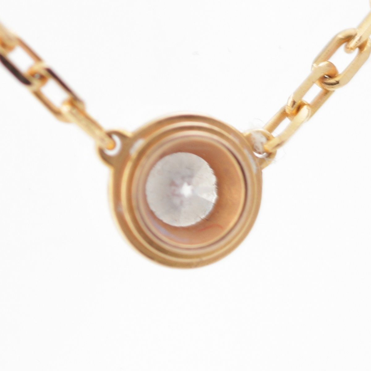 Cartier Damier SM 18k PG Diamond Small Necklace Pink Gold — view 5