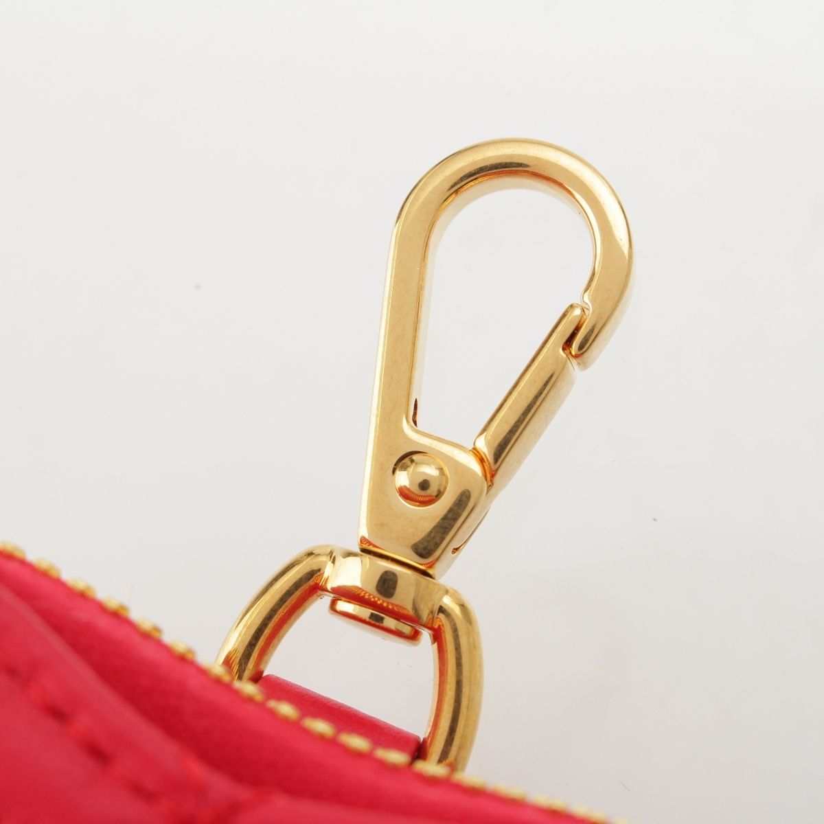 Dior Cannage Heart Charm Coin Purse Pouch Gold — view 7