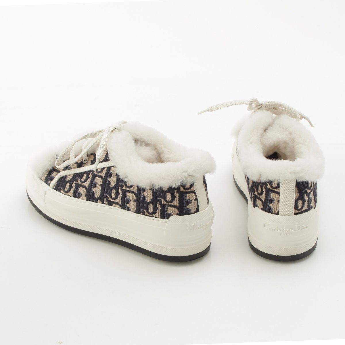 Dior Walk'in Oblique Platform Sneakers White Blue — view 4