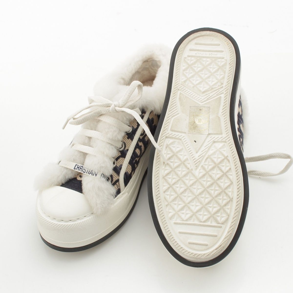 Dior Walk'in Oblique Platform Sneakers White Blue — view 5