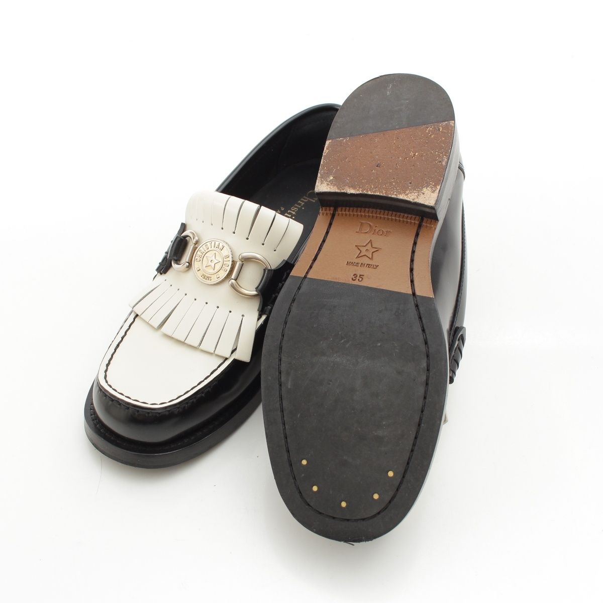 Dior Boy Platform Moccasins Loafers Shoes Bicolor White Black — view 5