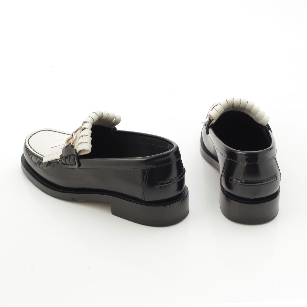 Dior Boy Platform Moccasins Loafers Shoes Bicolor White Black — view 4