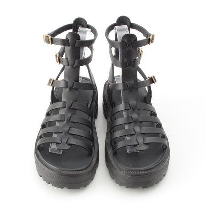 Dior Bay Platform Gurkha Sandals Shoes Black — view 2