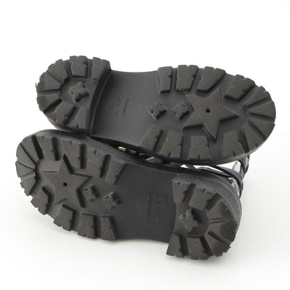 Dior Bay Platform Gurkha Sandals Shoes Black — view 5