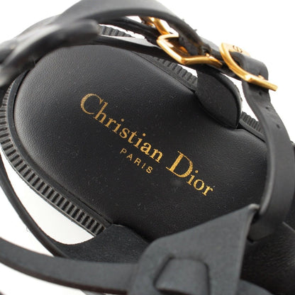 Dior Bay Platform Gurkha Sandals Shoes Black — view 7
