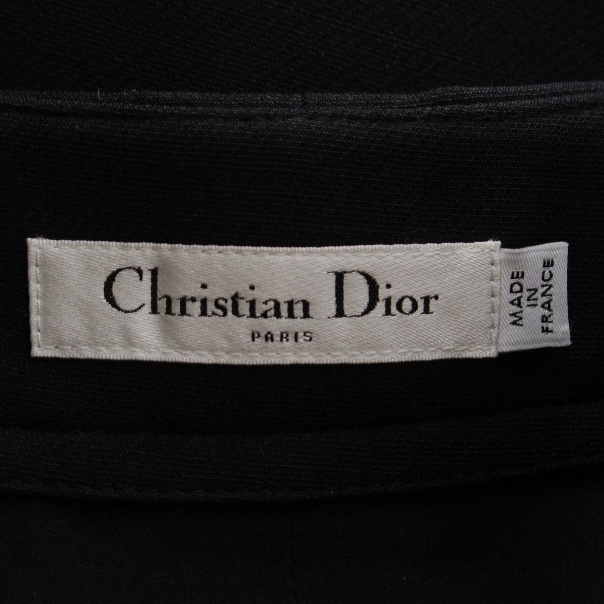 Dior Technical Silk Wool Long Wrap Skirt Black 38 — view 8