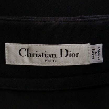 Dior Technical Silk Wool Long Wrap Skirt Black 38 — view 8