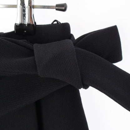 Dior Technical Silk Wool Long Wrap Skirt Black 38 — view 6