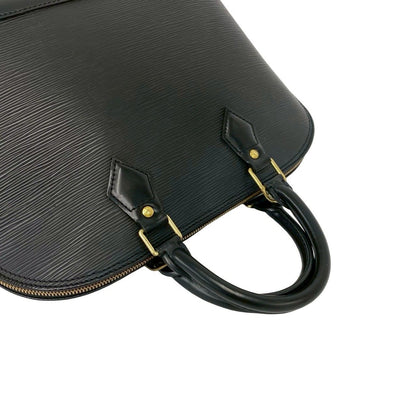 Louis Vuitton Alma LV Logo Epi Leather Handbag Mini Tote Black Noir — view 4