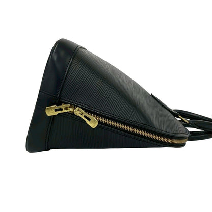 Louis Vuitton Alma LV Logo Epi Leather Handbag Mini Tote Black Noir — view 6