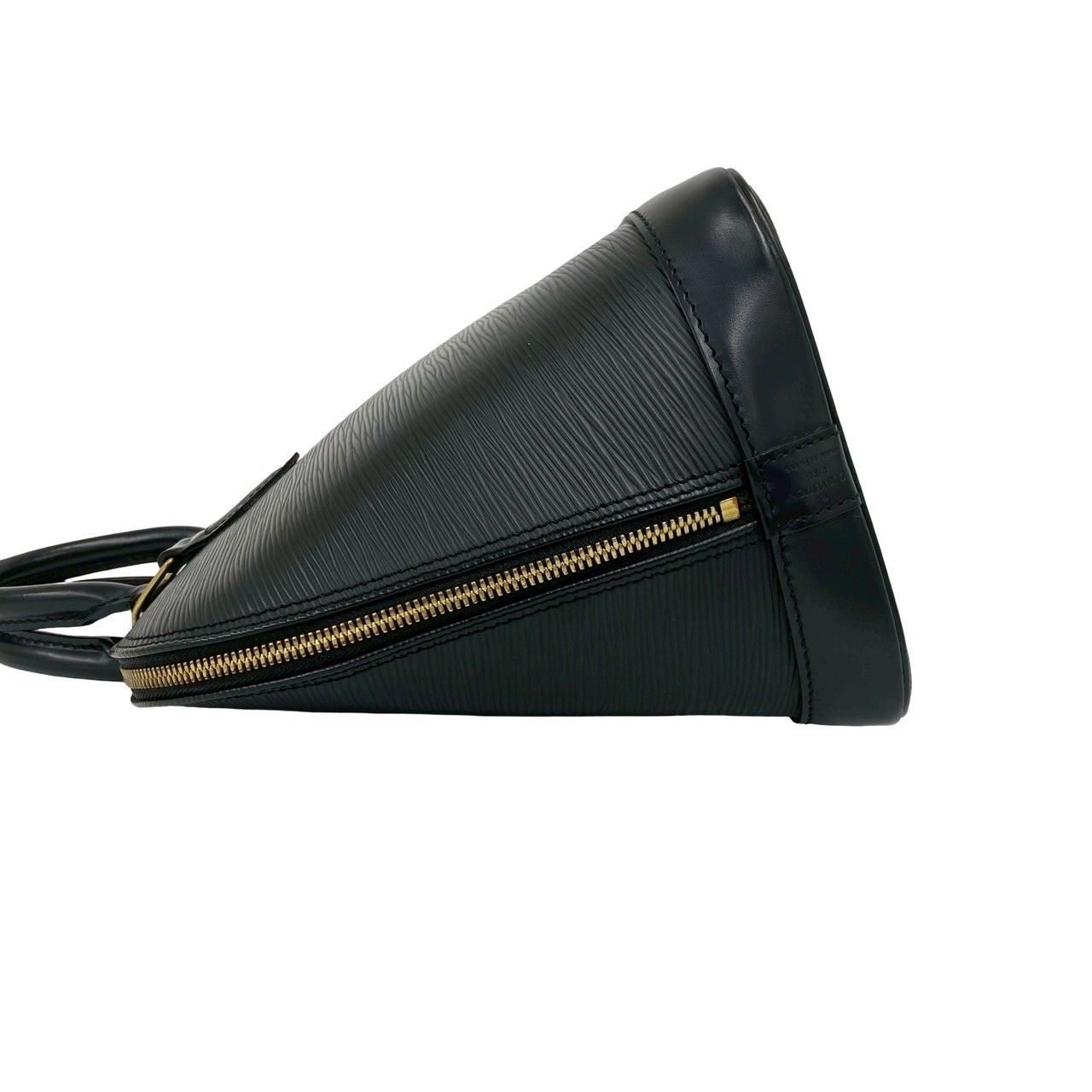 Louis Vuitton Alma LV Logo Epi Leather Handbag Mini Tote Black Noir — view 5