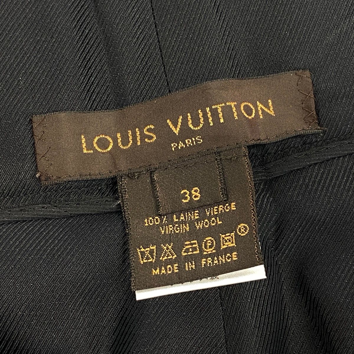 Louis Vuitton High Waist Tapered Pants Pleated 100% Virgin Wool 38 — view 7