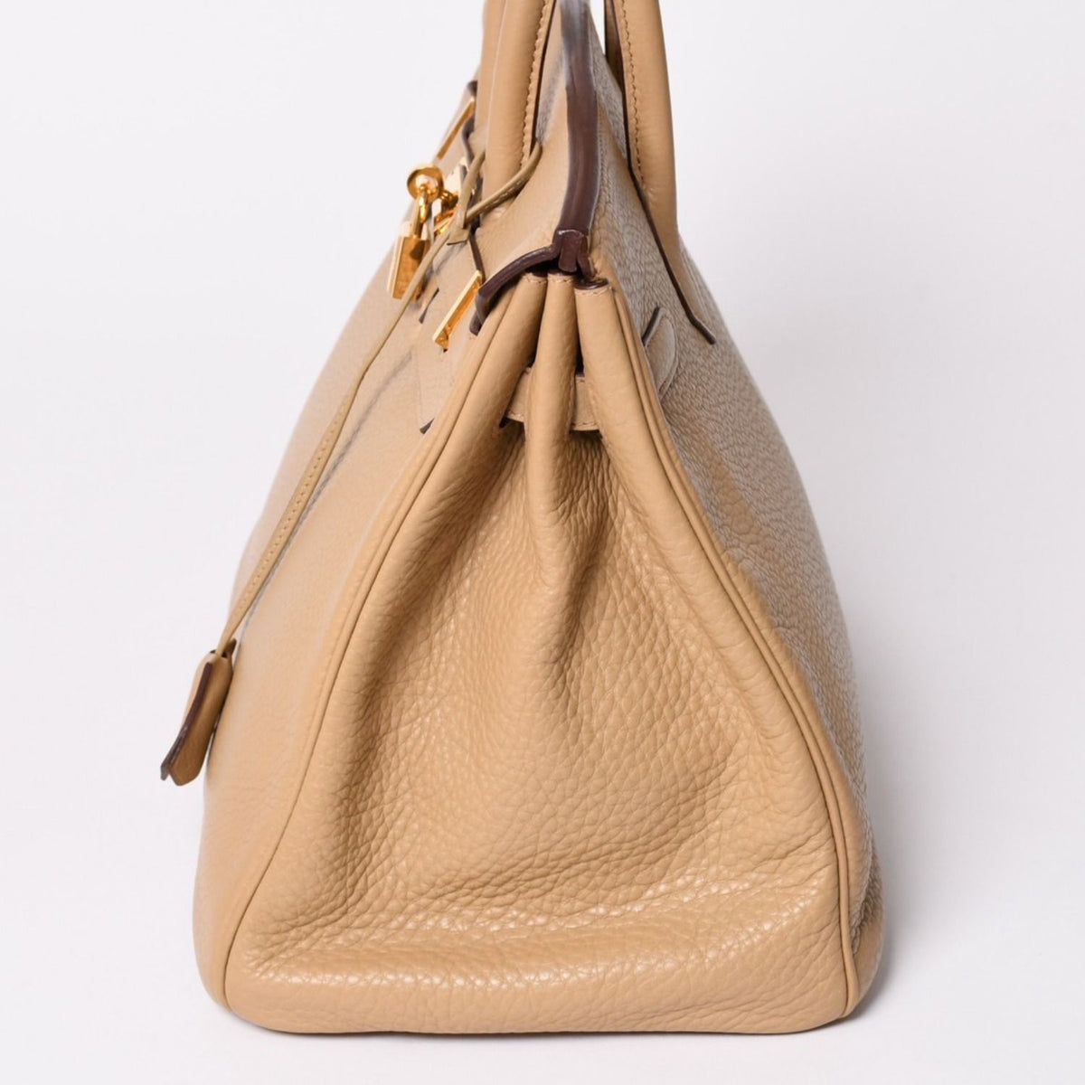 Hermes Birkin 35 Beige Gold Taurillon Clemence Handbag — view 4