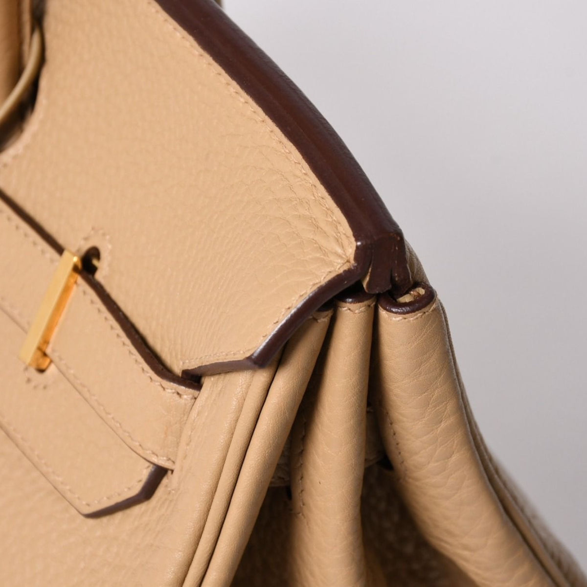 Hermes Birkin 35 Beige Gold Taurillon Clemence Handbag — view 7